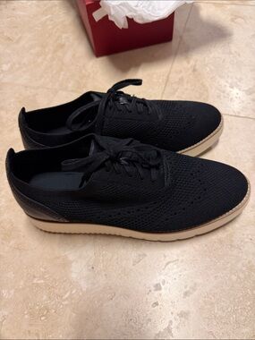 Cole Haan Black Stitchlite Oxford Platform Shoes size 10C
